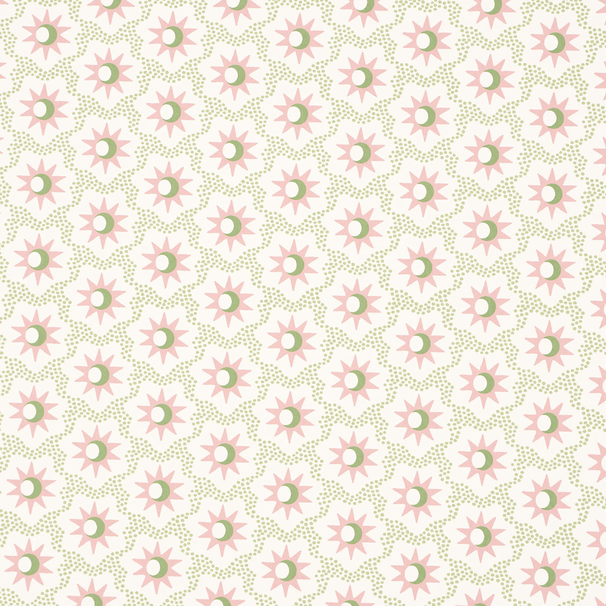 Lucie Wallpaper Roll, Pink/Green