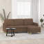 Canapé 3 places avec repose-pieds noir Vidaxl-780217983-780217921