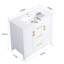 Meuble-lavabo 36 po avec lavabo simple en céramique avec tiroir, porte et armoire de rangement-1394921821