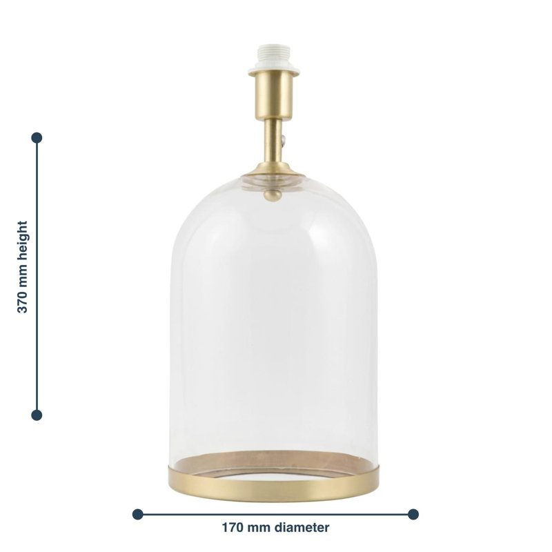 Bianka Glass Table Lamp, Satin Brass