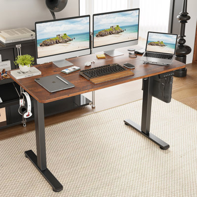 Buchholtz 120cm W Board Height Adjustable Rectangle Standing Desk