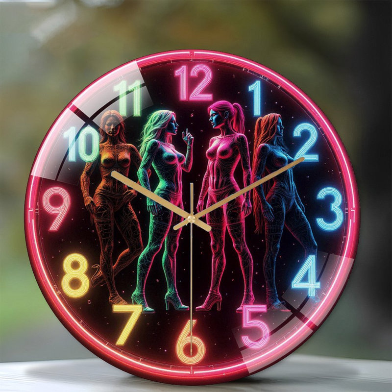 Horloge murale Neon Glow