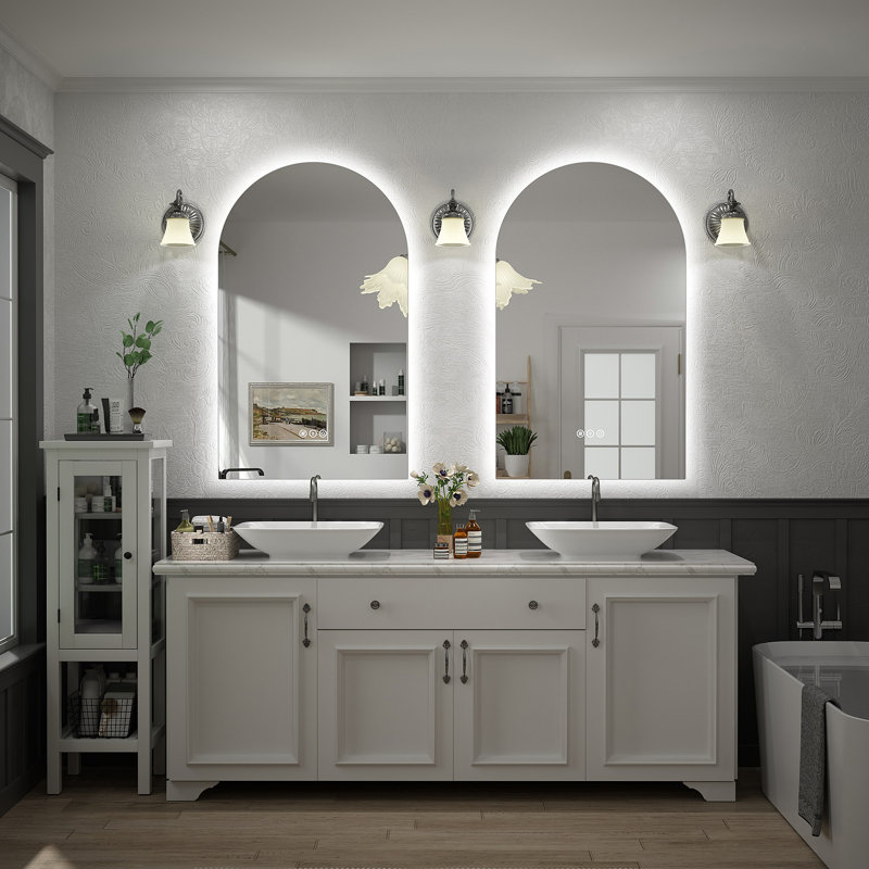 Aevar UL Certified LED Anti-Fog Tempered Glass Bathroom/Vanity Mirror with 3-Year Warranty, 40" x 24"