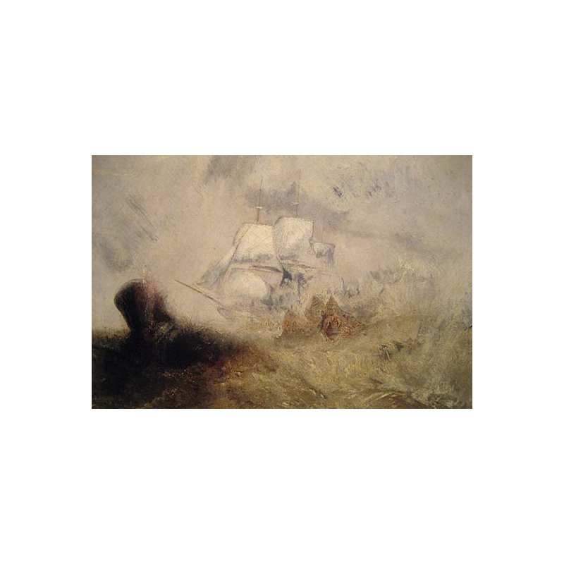 The whale ship-impression, H 28 po x l 42 po x P 1,5 po
