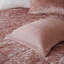 Lit simple / simple en velours TG - rosé, diamant, avec coussin pour le lavage et le repassage de l'édredon Gallop Blush, repassage facile