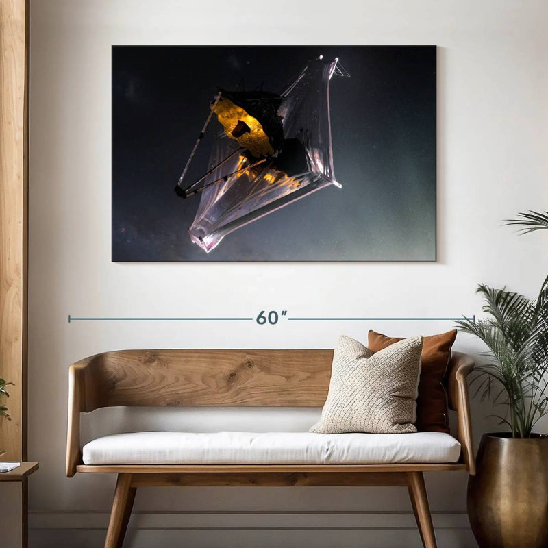 Oberle James Webb's Space Telescope Artist Conception, 20" H x 30" W