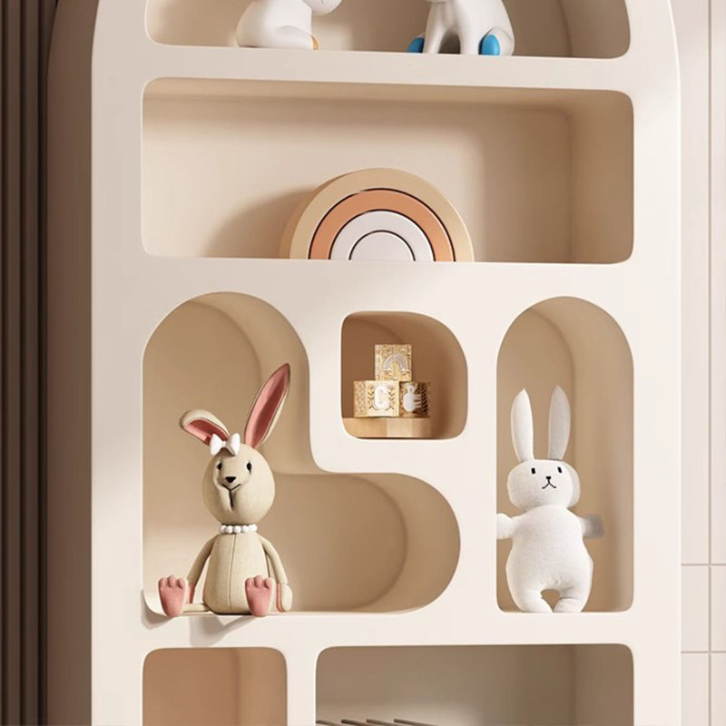 Beige Solid Wood Display Cases