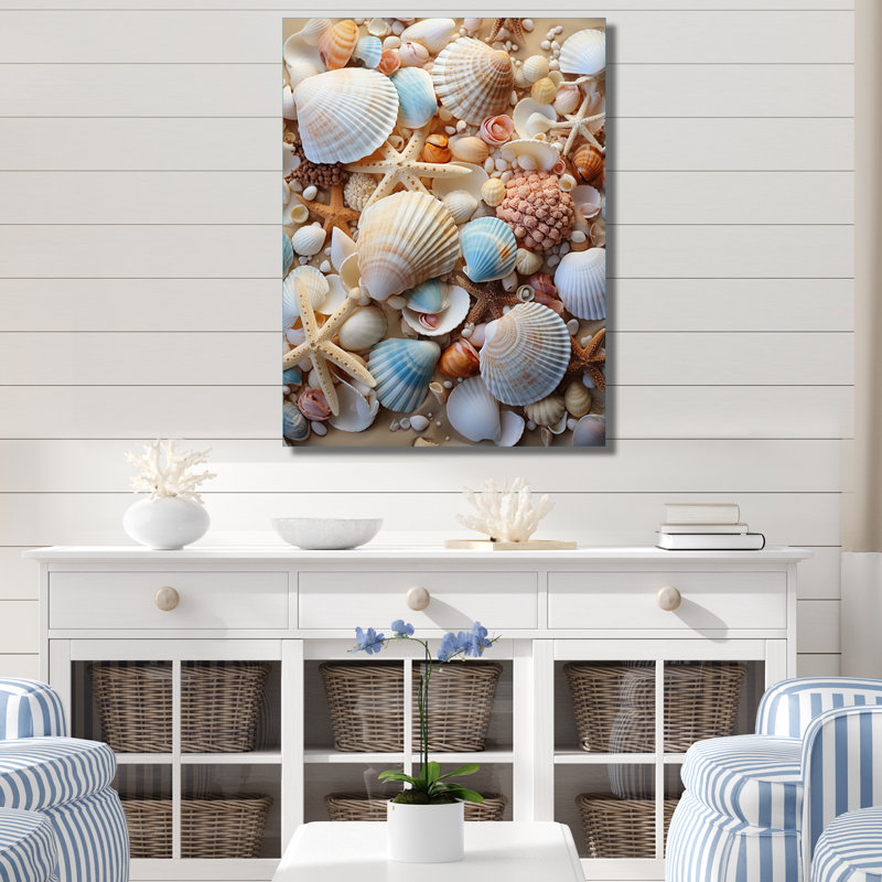 Décoration murale plage photo coquillage beauté I - animaux, H 20 po x l 12 po x P 1 po
