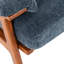 Chaise d'appoint Mid-Century avec structure en bois massif et coussins amovibles-132274192