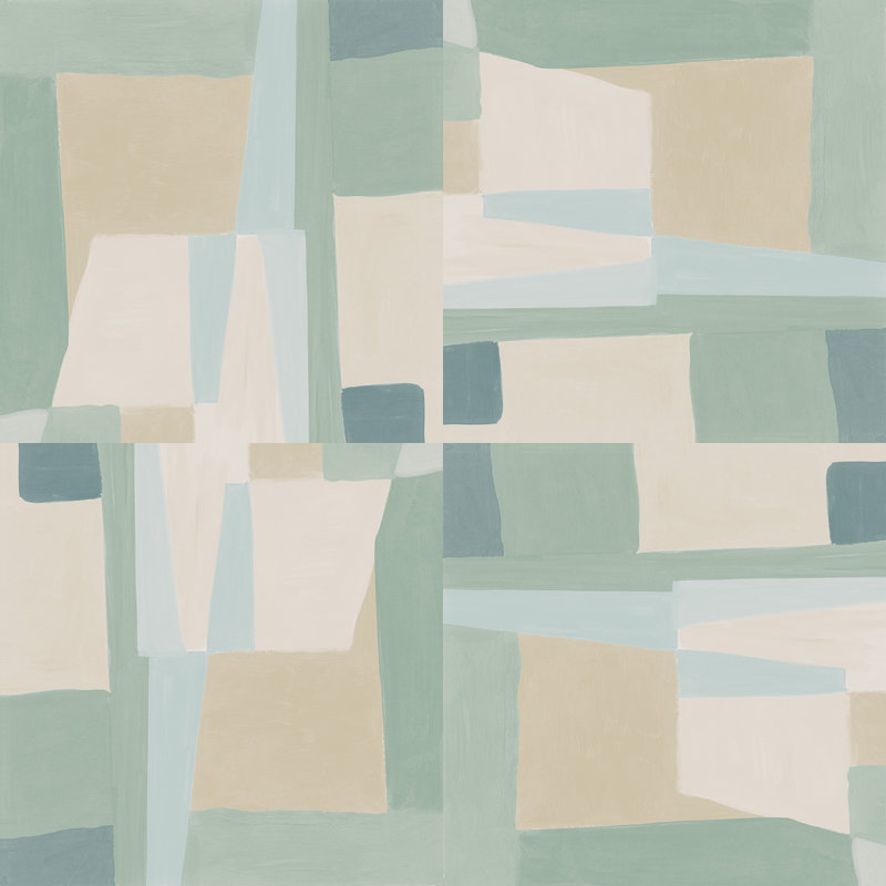 10m X 60cm Gazelle Wallpaper Roll, Green/Beige/Taupe