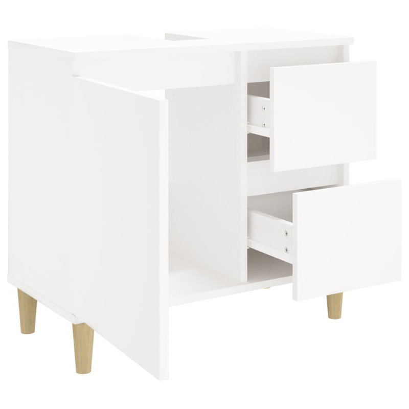 Lakra Bathroom Cabinet 65 x 33 x 60 cm Engineered Wood, White