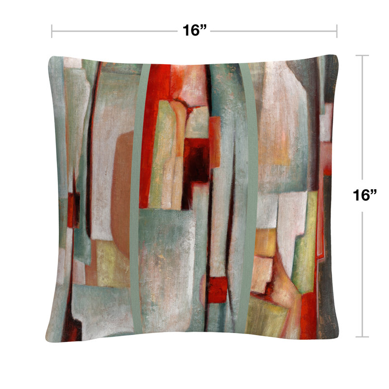 Coussin décoratif 16 x 16 «Abstract Triptych» Joval