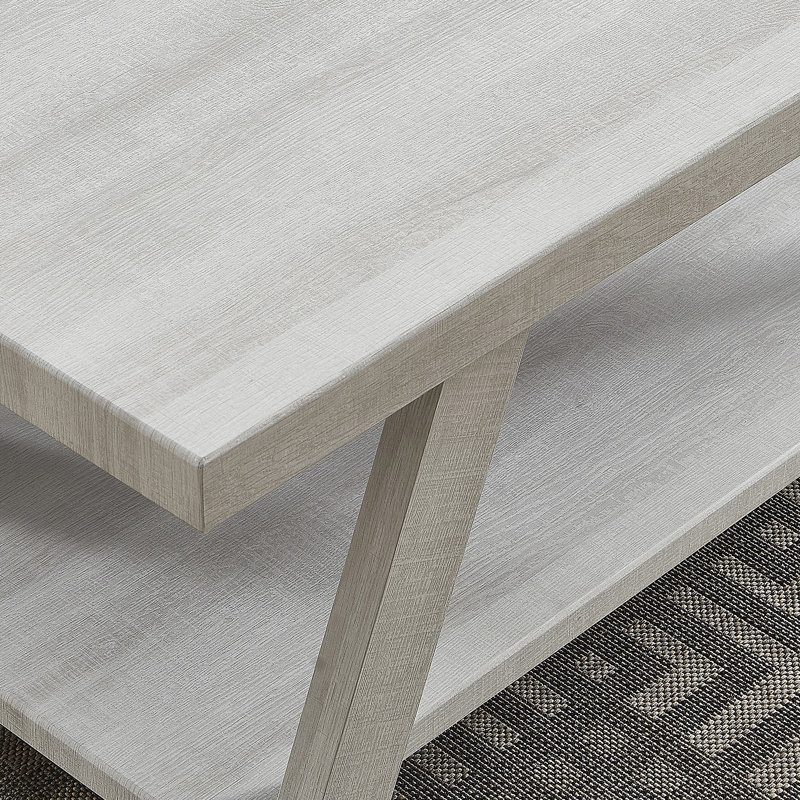 Table d'appoint Contemporary, H 22 po x l 24 po x P 14 po, Blanc