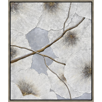 Beverly Fuller " Elegance Blooms I (Glitter) " by Beverly Fuller Graphic Art Painting