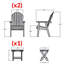 Chaise Adirondack en plastique avec table Anette-280281404