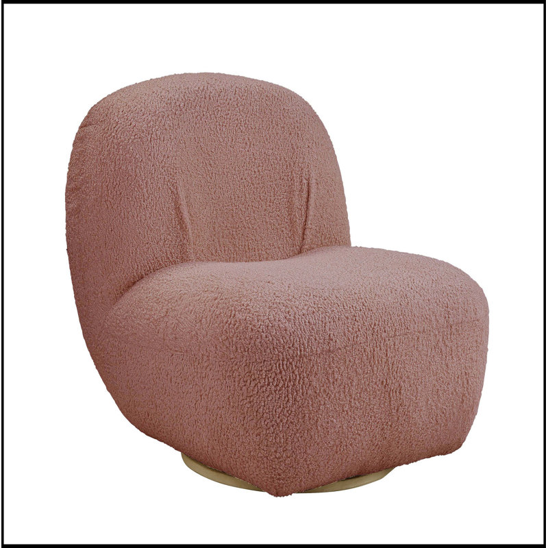 Fauteuil d'appoint pivotant rose