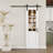 Modern White Primed And  6-Lite Clear Glass Sliding Barn Door With Installation Hardware Kit(No Assembly Required)-110163121