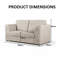 3 Seater Corduroy Sofa-1118796536