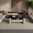 Italian rectangular tempered glass coffee table-110977720