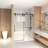 Frameless Sliding Bathtub Door, Tub Shower Door, 5/16" (8Mm) Clear Tempered Glass, Stainless Steel Frame,Matte Black-121059558