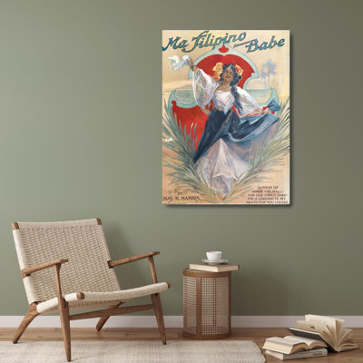 "Ma Filipino Babe" by  MuseumPrints - Gallery Wrap Canvas Wall Art