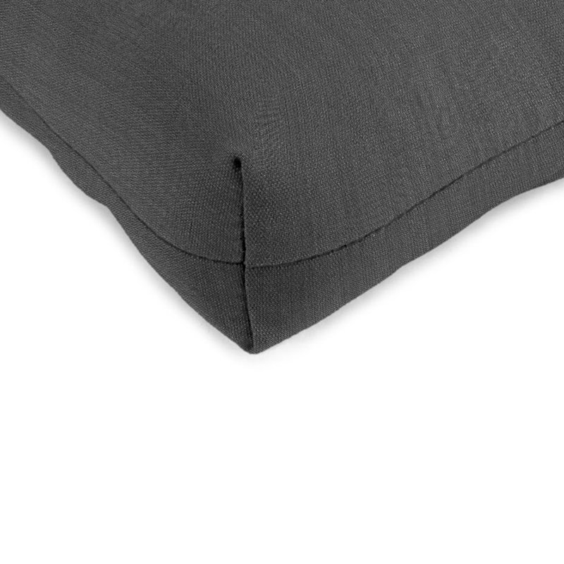 Contoured Outdoor Wicker Seat Cushion, Cast Charcoal Polyester