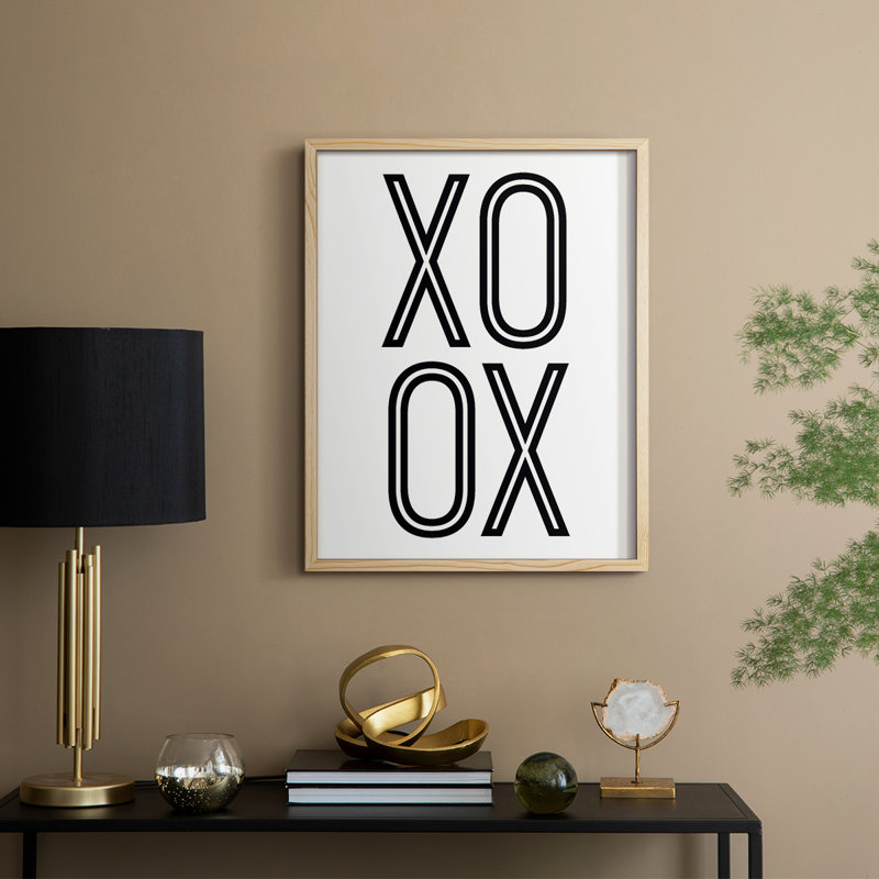 Bold Love I Framed Print - Solid Wood, Natural, 11" H x 9" W