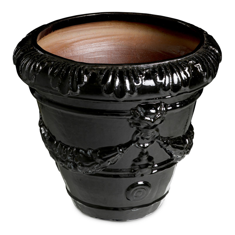 Toulon Ceramic Planter, Black