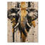 Golden Elephant African Giant II - impression moderne en bois doré sur bois de pin naturel-1273271989