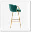 Tabourets de bar, avec repose-pieds chromé et base en velours + tabouret de bar simple Golden Leg-59854519