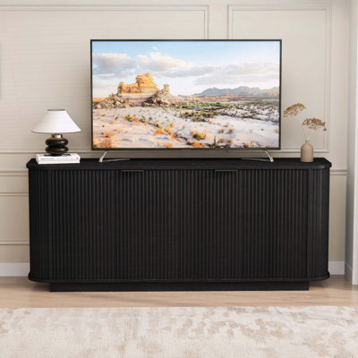 Buffet de rangement ondulé 63 "avec tablettes réglables et portes doubles 63"