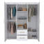 Armoire, chambre à coucher pour vêtements, blanc