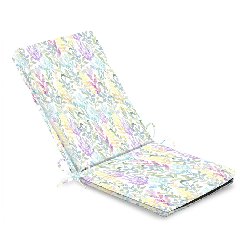 Seat / Back Cushion, Purple/Blue/Yellow/Green Floral
