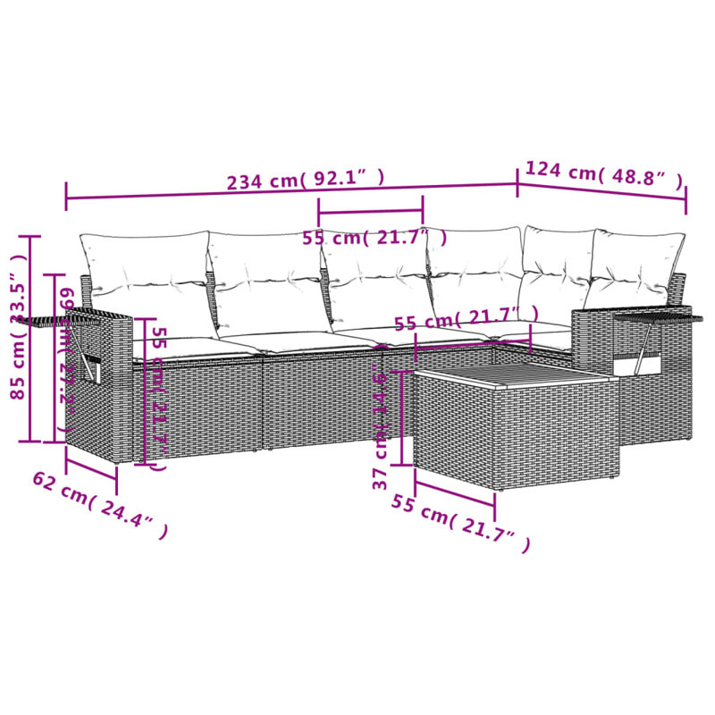 Vidaxl Garden Sofa Set
