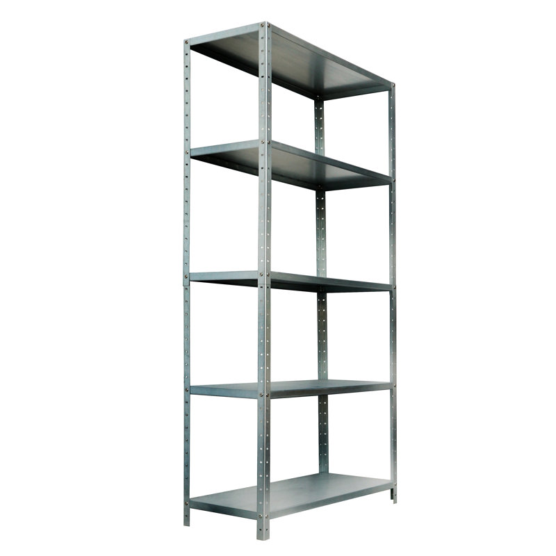 Galvanized Metal 5-Tier Freestanding Storage Rack Unit, 76" Height