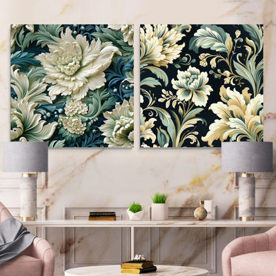 Morissette - Ensemble de 2 peintures murales abstraites en acrylique