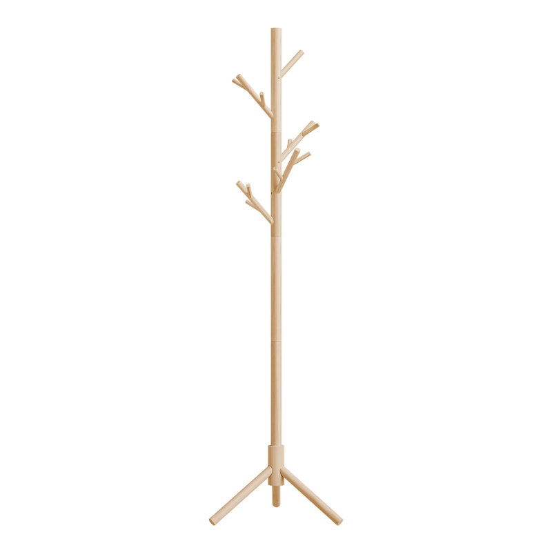 Tree-shaped Coat Rack, Free Standing Coat Stand with 13 Hooks, 3 Heights Adjustable, Wooden, for Hallway Dressing Room Bedroom Office, 48x175 cm