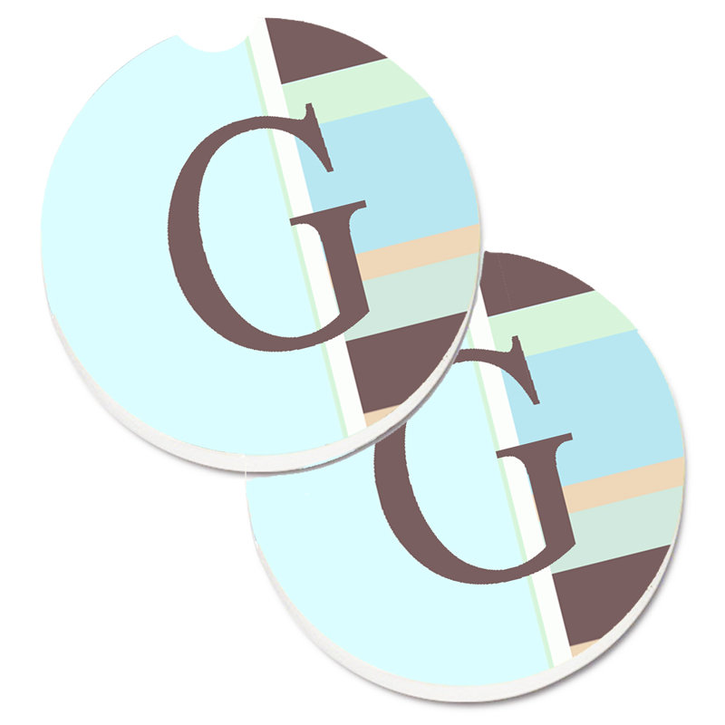Sous-verre voiture monogramme initial, G, Mauve