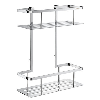 Wall mounted double shower basket