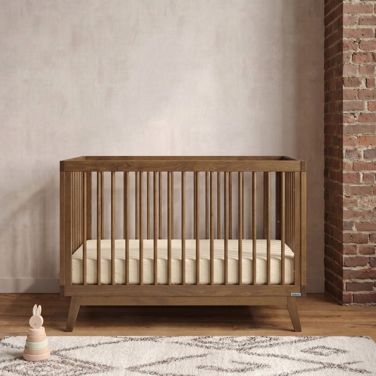 GreenGuard Certified 3-in-1 Convertible Crib, Walnut