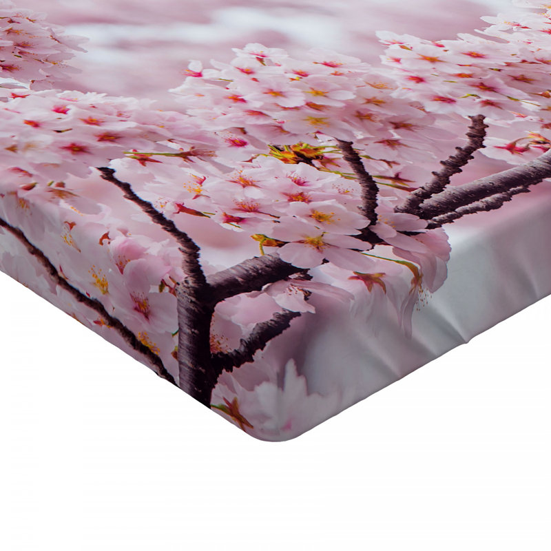 Microfiber Floral Fitted Sheet, Queen Fitted Sheet