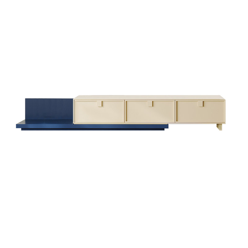 Retractable Modern Blue TV Stand, 78.74"