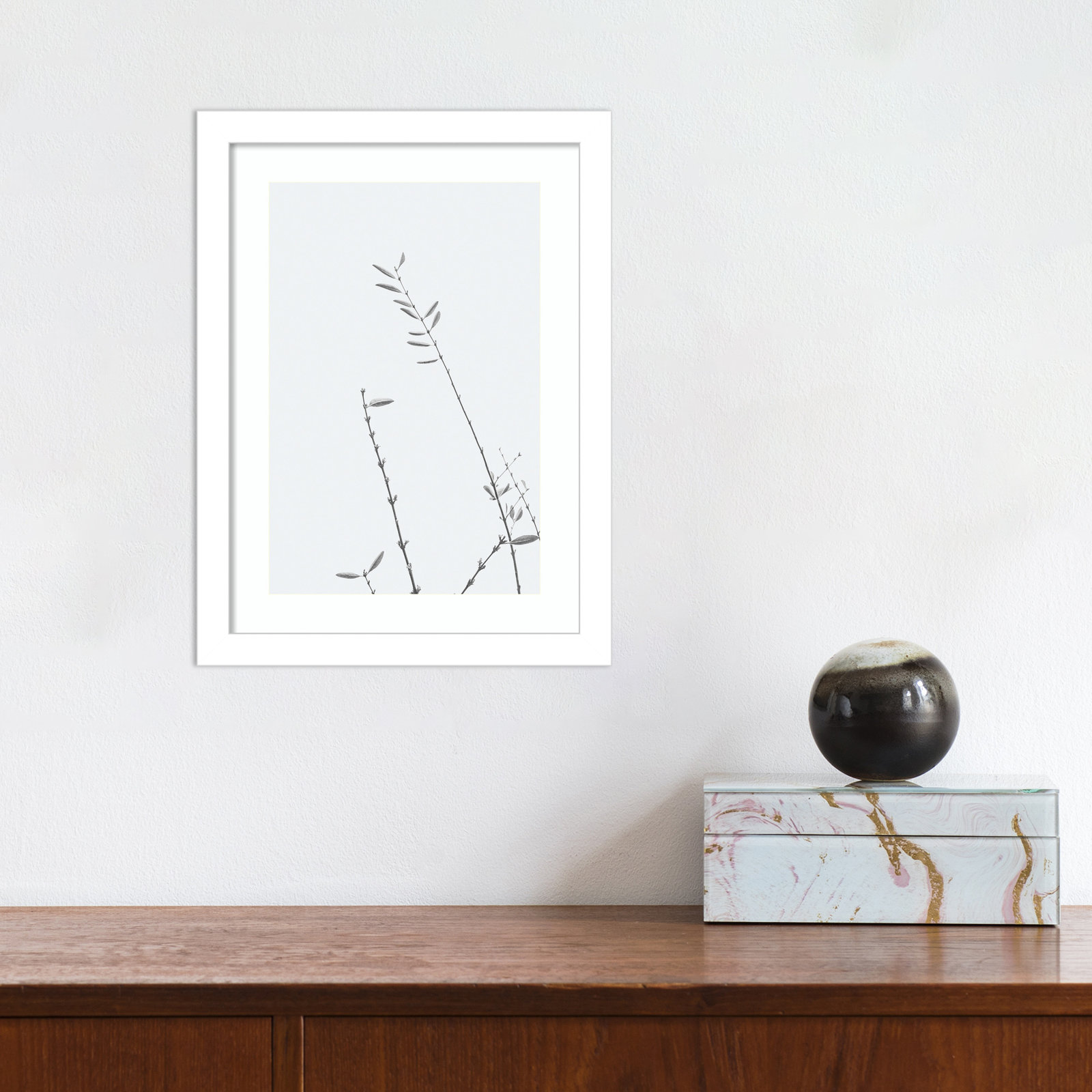 Retro Tennessee Botanical No 3 Photo Print, 13" H x 10" W x 1" D, White