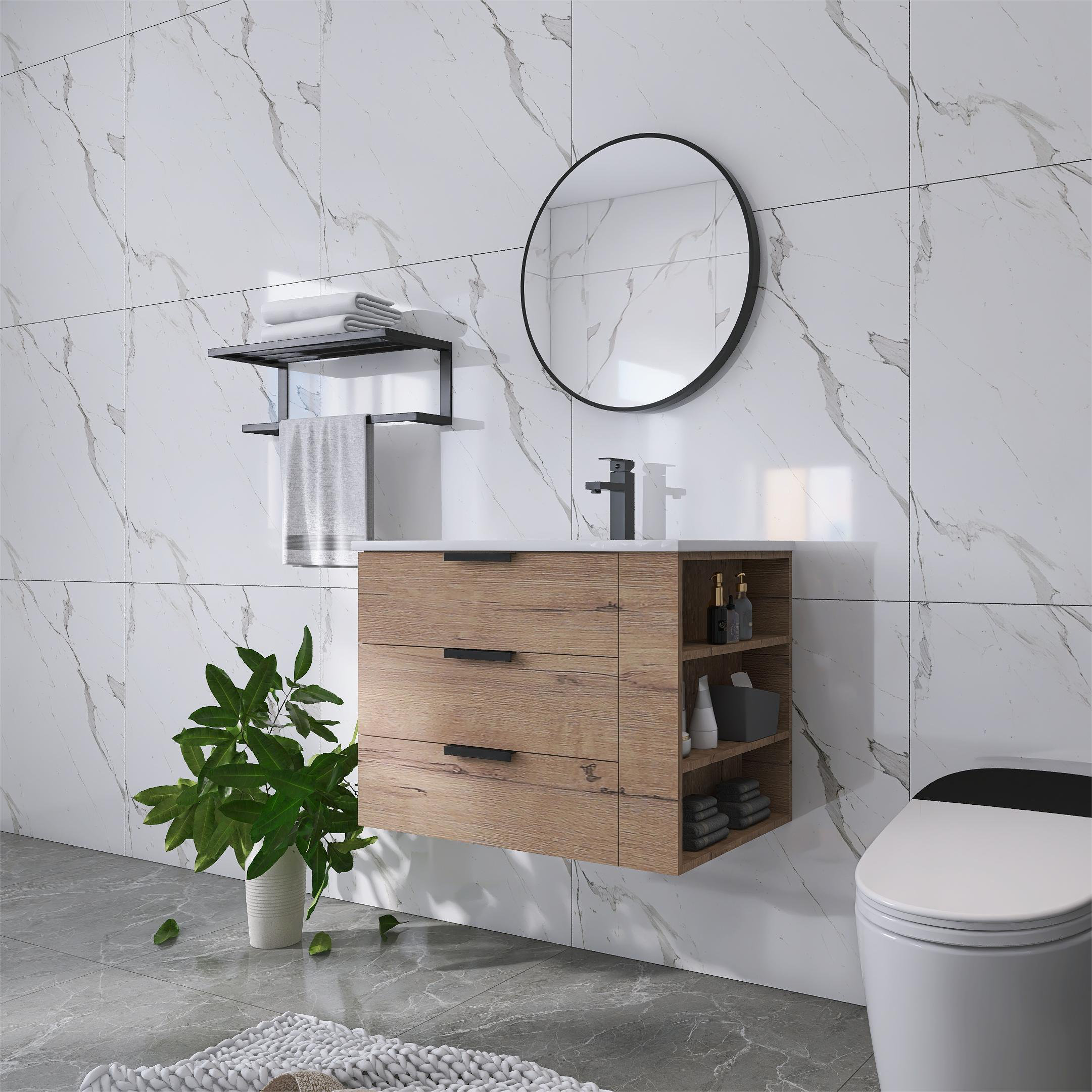 Hokku Designs Jeck Modern Bathroom Cabinet, Triangle Corner