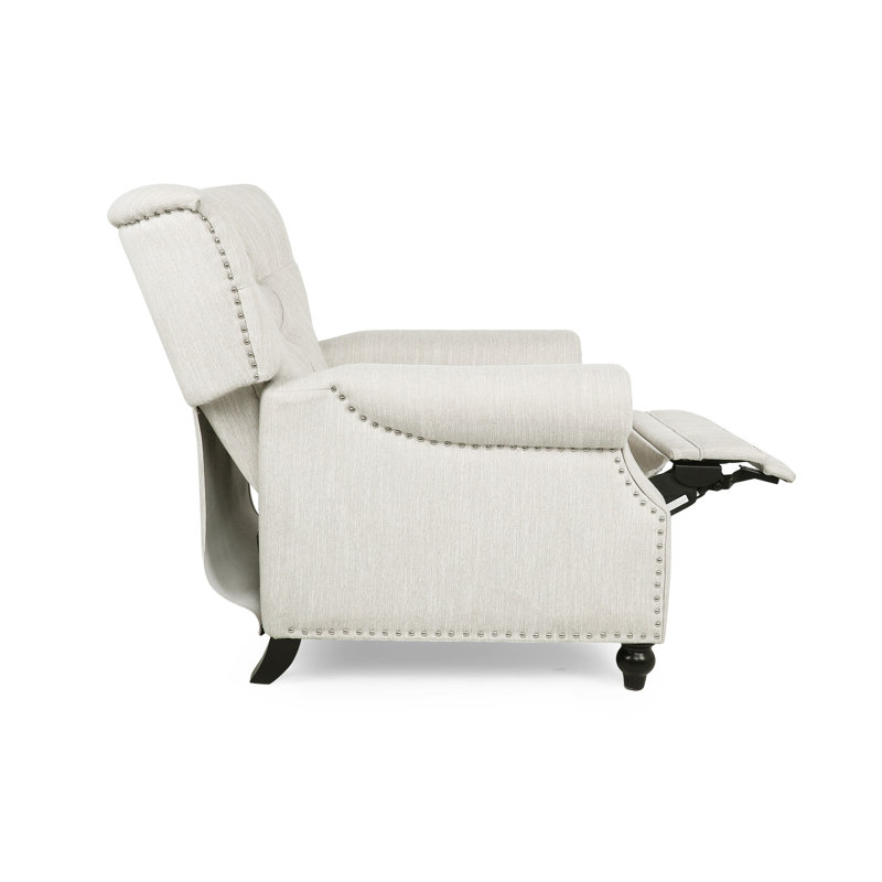Clemintine Wide Manual Standard Recliner, Gray Fabric