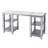 Lizbella Glass Top Writing Desk