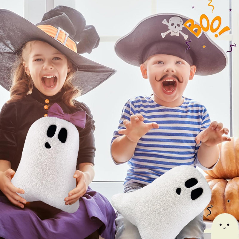 Coussin d'Halloween Coussin décoratif fantôme Halloween, 2, Nouveauté H 18 po x l 7,8 po