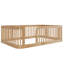 Structure de lit en bois avec barrière de sécurité pour chambre d'enfant