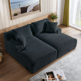 79" Oversize Sleeper Sofa With Dual Mattress, No Assembly Required