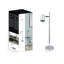 Lampe de table chromée 20 "avec prise